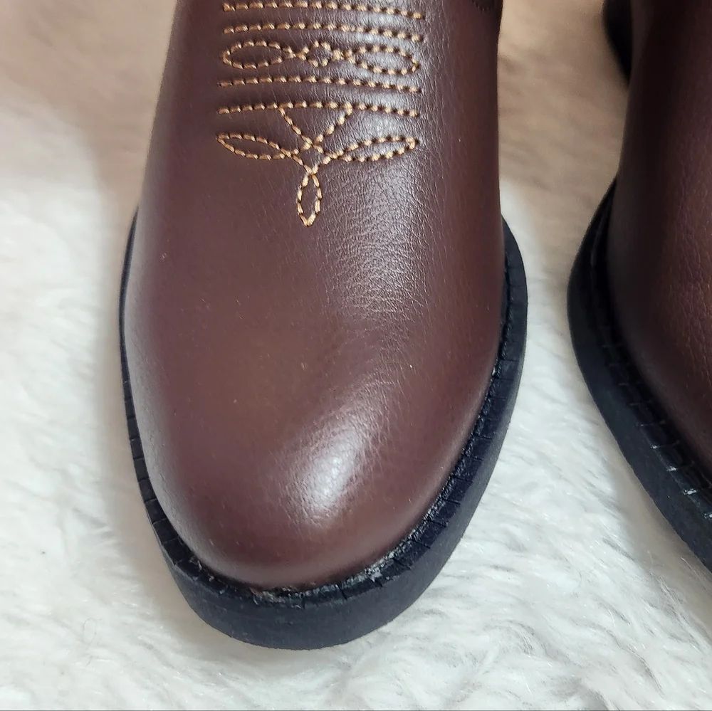 DEER STAGS RANCH Imitation Leather Western Boots